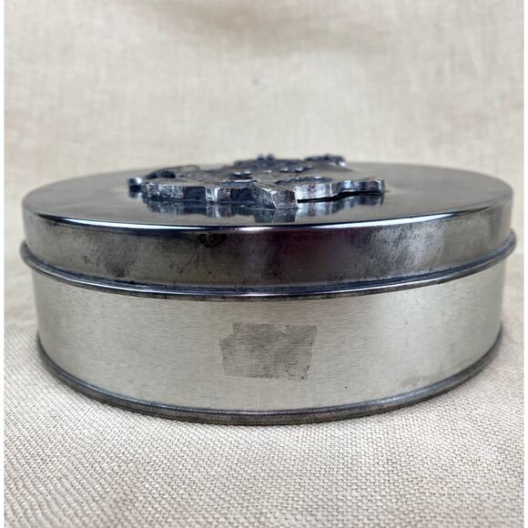 Vintage Metzke Santa Tin Pewter Old Saint Nick Christmas Can 6" - Picture 4 of 7